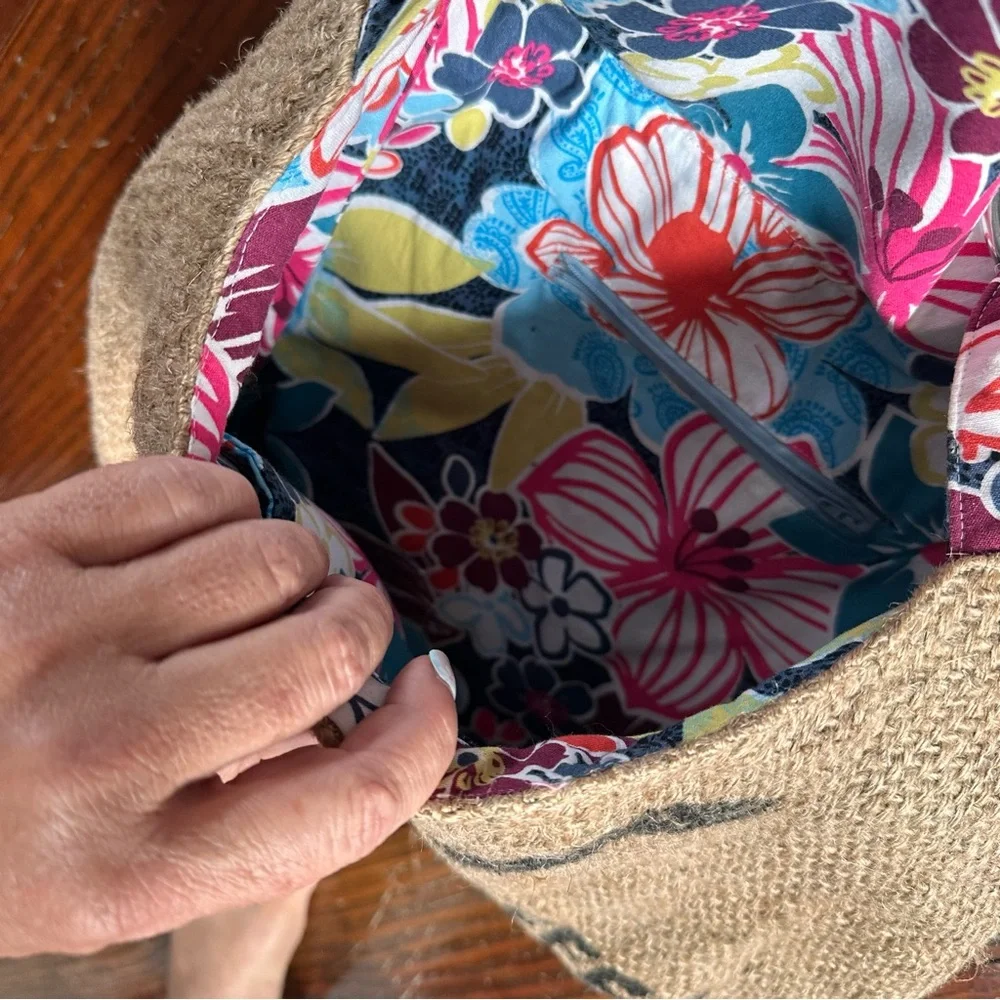 Handcrafted Burlap Coffee Bag with Floral Strap - Picture 4 of 8